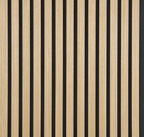 Nordive™ Akoestisch Lamellenpaneel — Gerookt Eiken (2,7 m × 1,10 m)