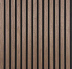 Nordive™ Akoestisch Lamellenpaneel — Gerookt Eiken (2,7 m × 1,10 m)